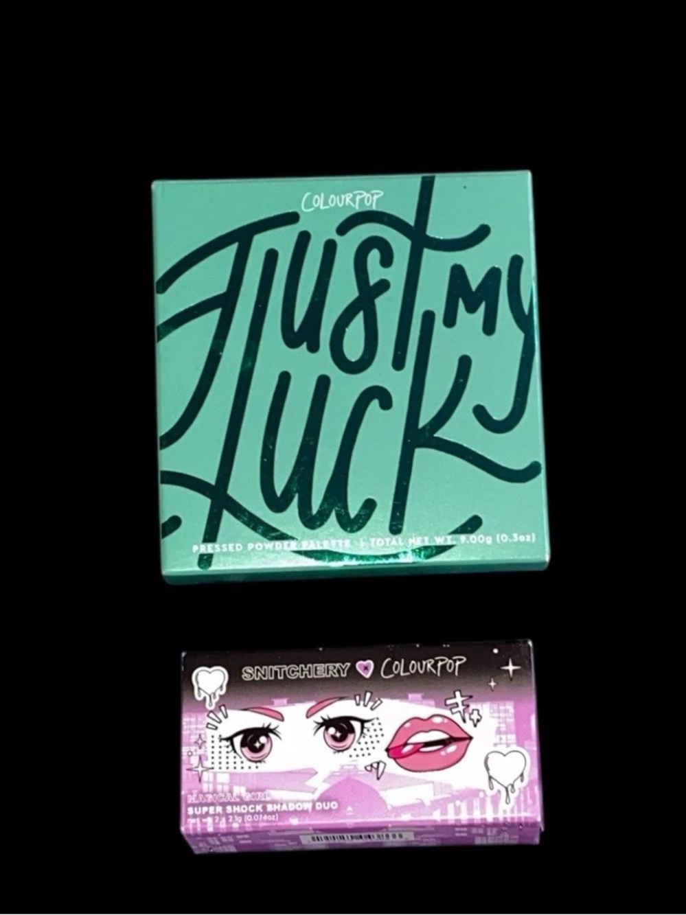 ColourPop Just My Luck Eyeshadow Palette and Supershock Shadow duo